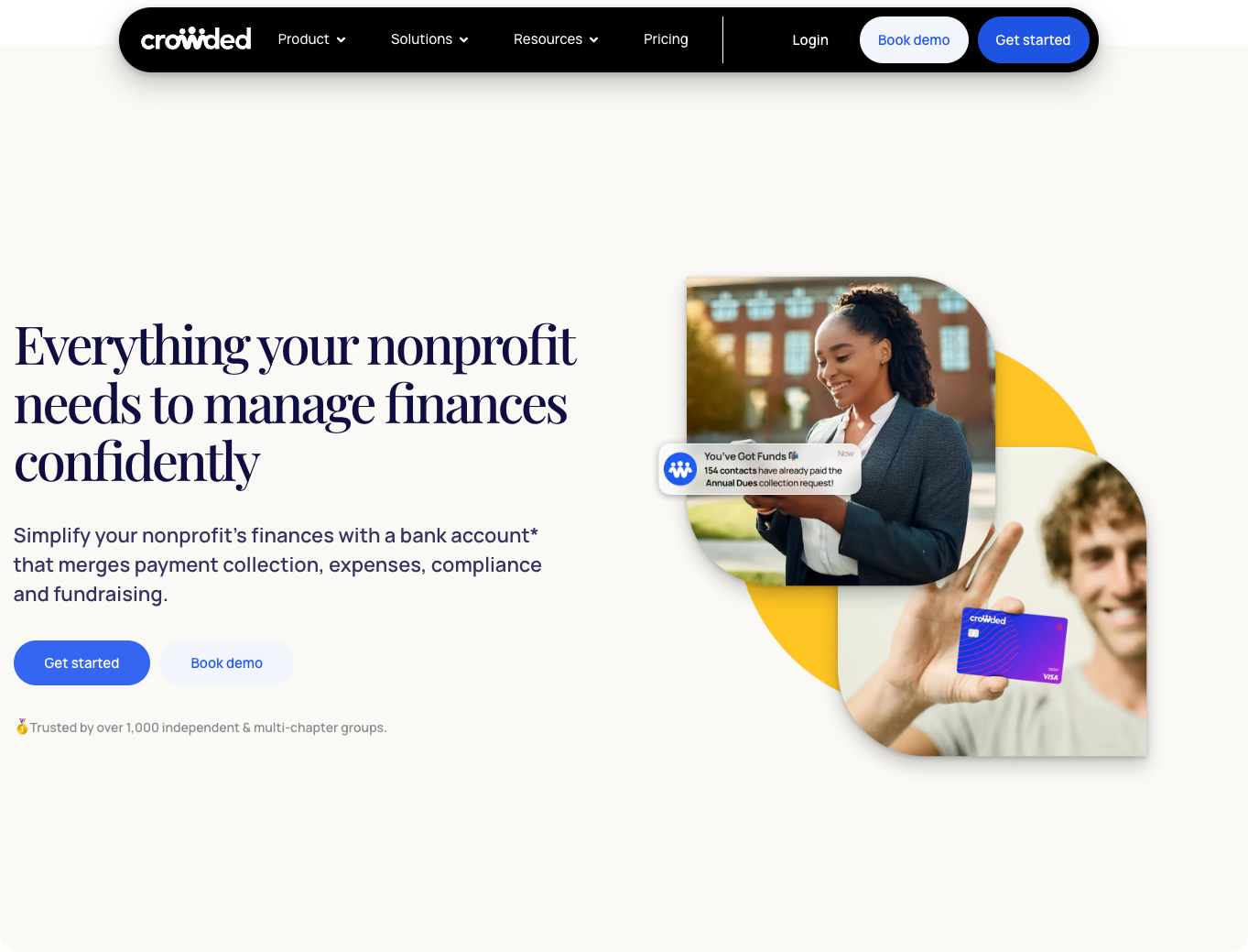 Crowded homepage screenshot