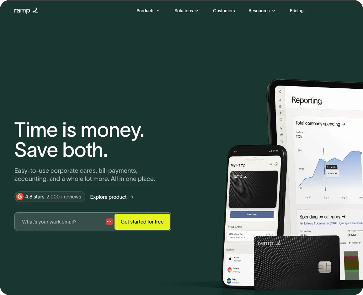Ramp homepage screenshot